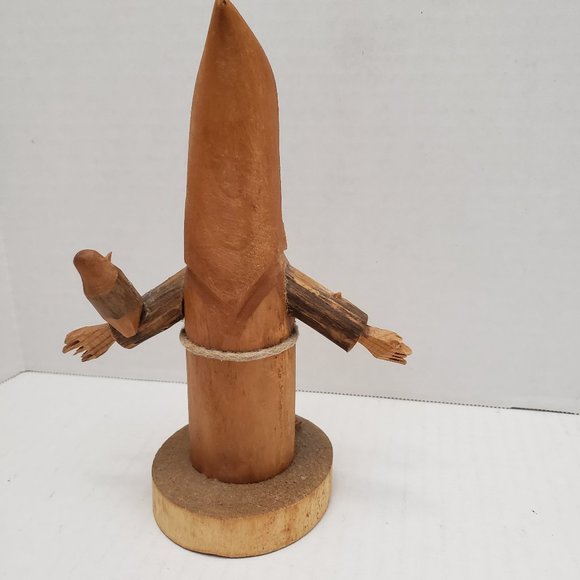 Pete Ortega Carved Wood Wooden Sculpture Signed Fiure Fold Art - Picture 3 of 16